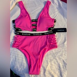 NWT 🔥 🔥 BEBE BIKINI HOT BUBBLEGUM COLOR